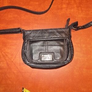 Relic Small Black Leather Handbag Purse